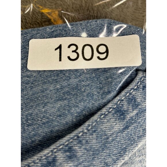 Vtg The Disney Store Mickey Mouse Denim Sleeveless Button-Up Shirt S * Flaw - Picture 11 of 11